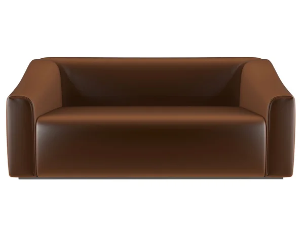 Modern brun soffa isolerade — Stockfoto
