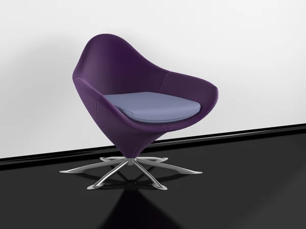 Фиолетовое офисное кресло внутри — стоковое фото