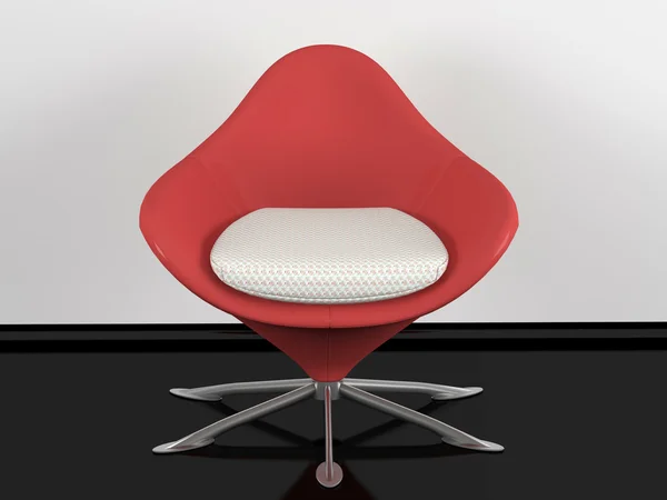Червоне офісне крісло в приміщенні — стокове фото