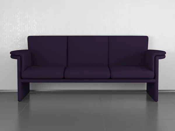 Violet sofa indoor — Stock Photo, Image
