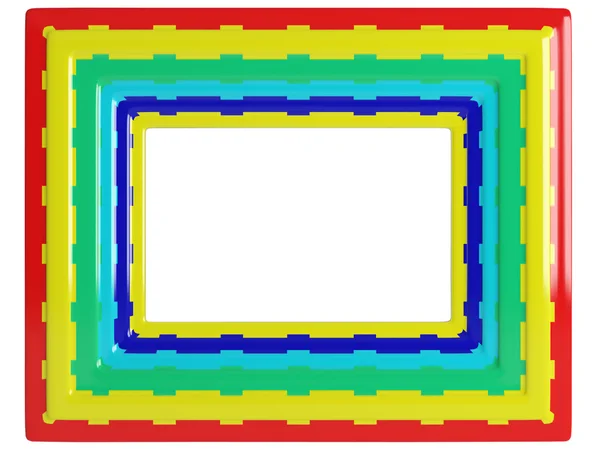 Arco-íris vazio quadro isolado — Fotografia de Stock