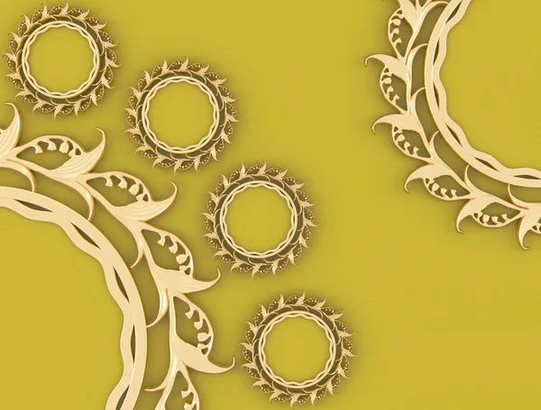 Composição agradável, molduras ornamentadas a ouro — Fotografia de Stock