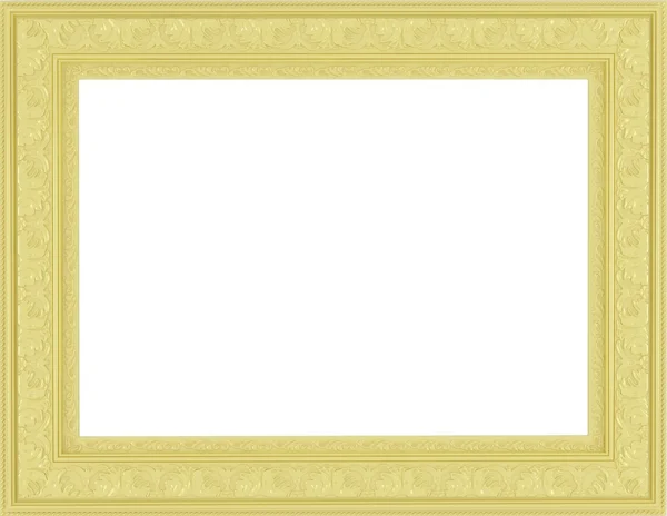 Moldura de imagem dourada vazia — Fotografia de Stock