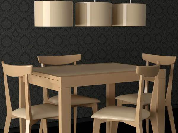 Design interiör av elegans moderna matsalen — Stockfoto