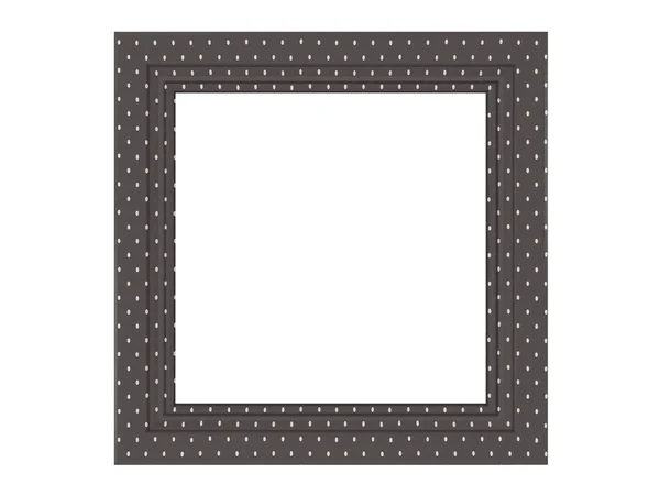 Vintage Empty Picture Frame Isolated White Render Illustration — Stock Photo, Image