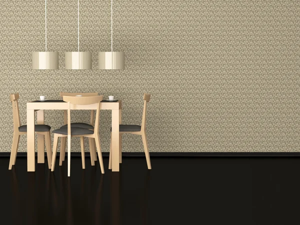 Design interior of elegance modern dining room — Stock Photo, Image