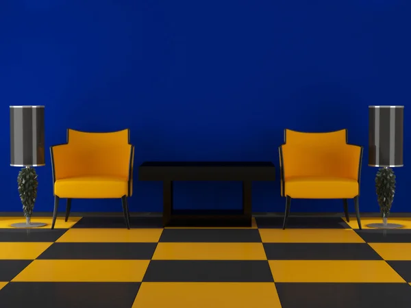 Design de interiores da sala de estar de luxo — Fotografia de Stock