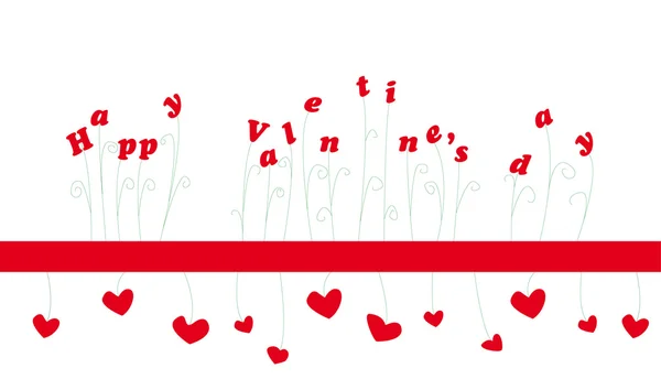 Wunderschöne Valentinskarte Mit Herzen Glücklicher Valentinstag Jpeg Version — Stockfoto