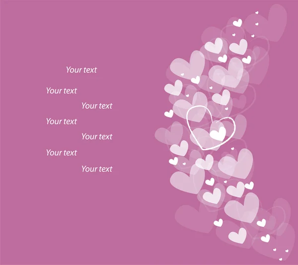 Roze achtergrond met hartjes — Stockfoto