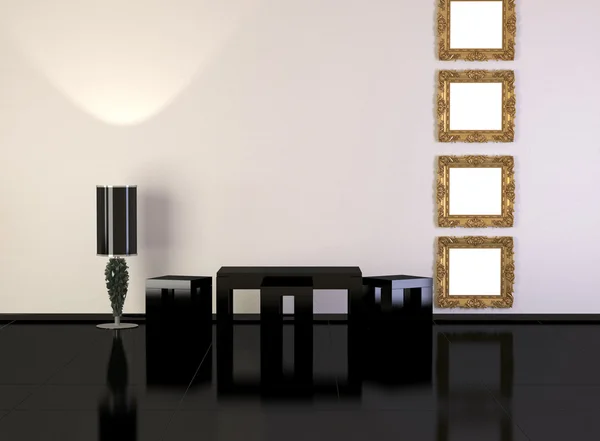 Design interieur van elegantie moderne woonkamer — Stockfoto