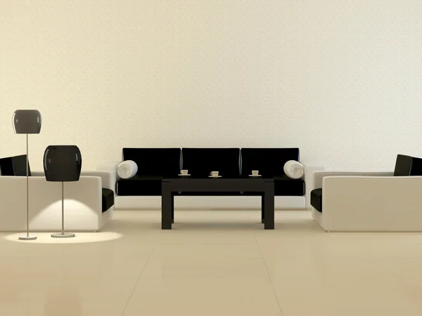 Design interiéru eleganci moderního obývacího pokoje Royalty Free Stock Fotografie