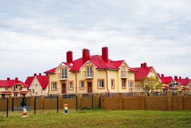 Inhabited houses, the village Nekrasovskoe, Sochi clipart