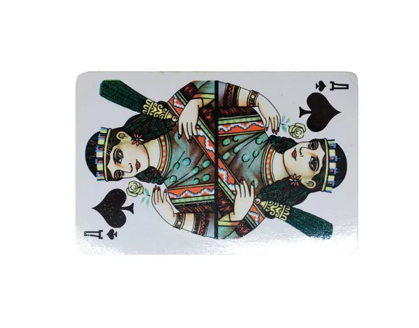 Regina di picche dal mazzo di carte da gioco, resto del mazzo disponibile — Foto Stock