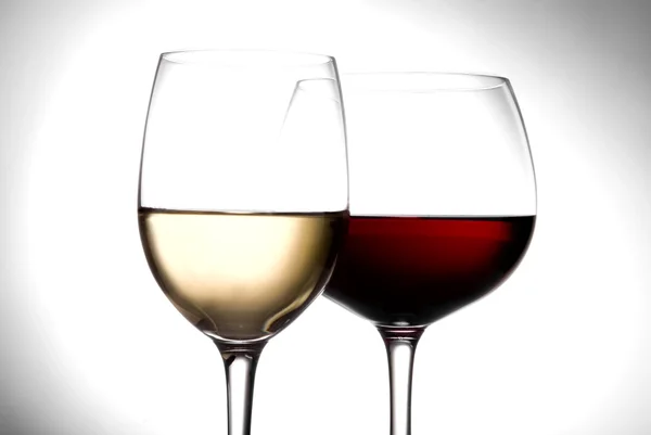 Beyaz şarap kırmızı şarap — Stok fotoğraf