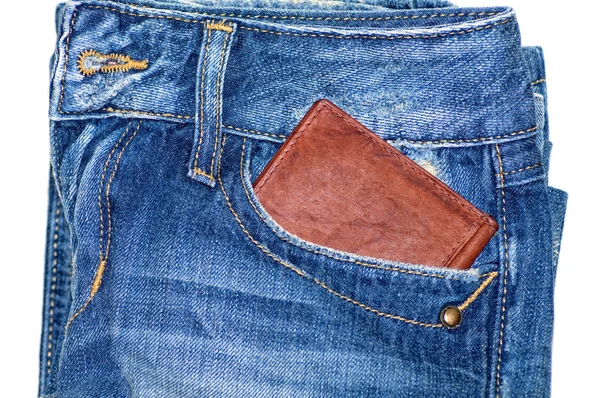 Jeans Pocket And Wallet — Stock Photo, Image