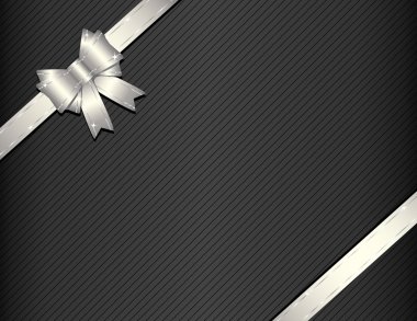 Silver gift ribbon with gift paper clipart