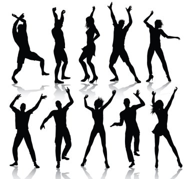 Dancing Silhouettes clipart