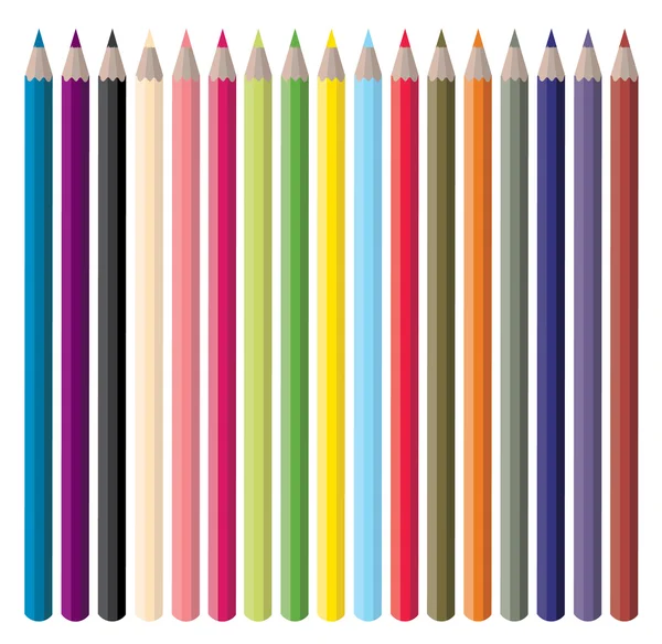 Lápices de color Vector — Vector de stock