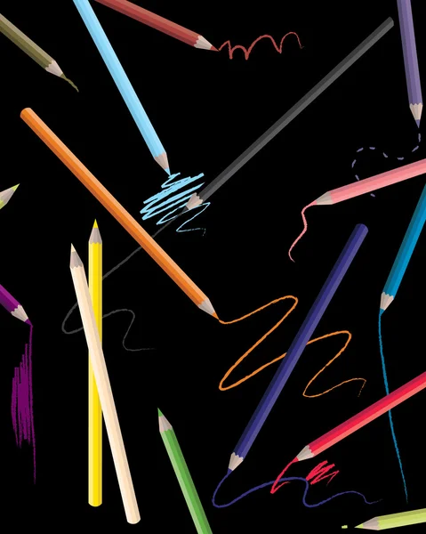 Crayons à dessiner — Image vectorielle