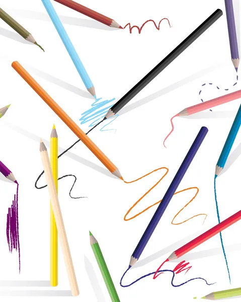 Drawing Pencils — Stock Vector
