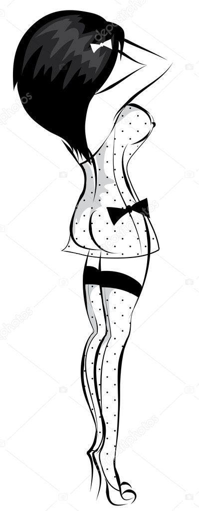 Sexy Pin Up Sketch Stock Vector Image By ©deryacakirsoy 4327445 