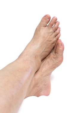 Mature woman foot clipart