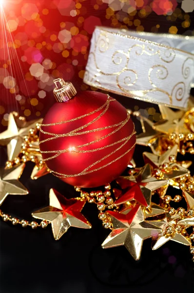 Karácsonyi háttér dekorációval — Stock Fotó