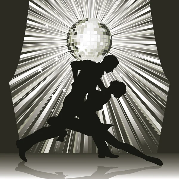 ステージで踊ってラテン カップルのイラスト — ストック写真