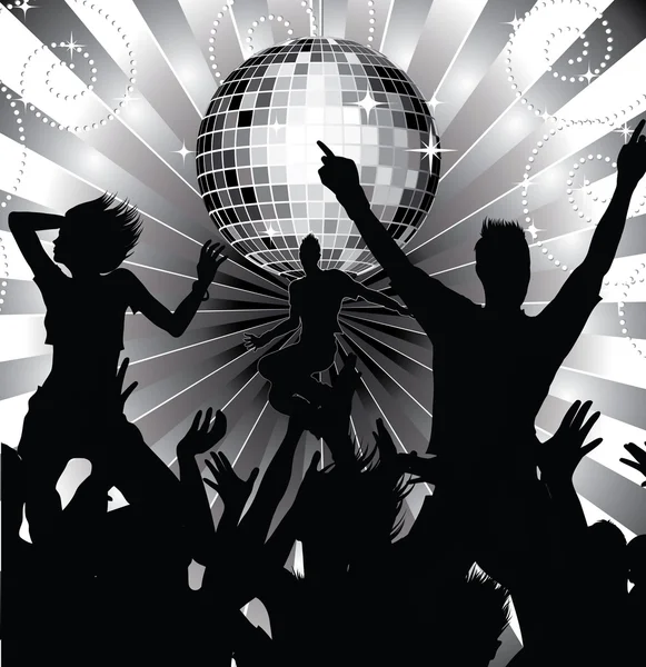 Νέοι Χορό Κατά Disco — Διανυσματικό Αρχείο