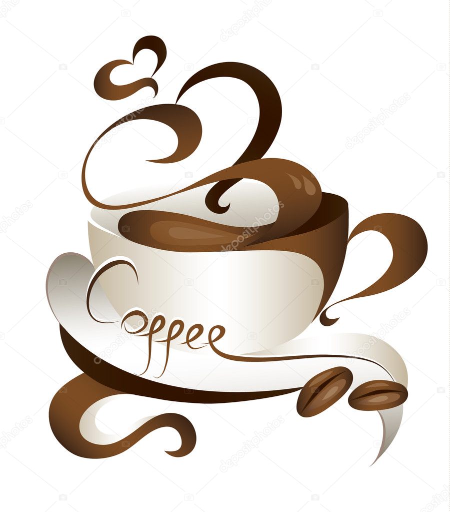coffee and book clipart