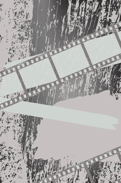 Grunge fond avec des bandes de film — Image vectorielle