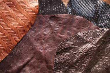 Leather samples clipart