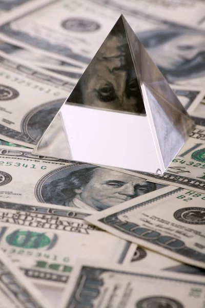 Pirâmide Dólares Macro Close — Fotografia de Stock