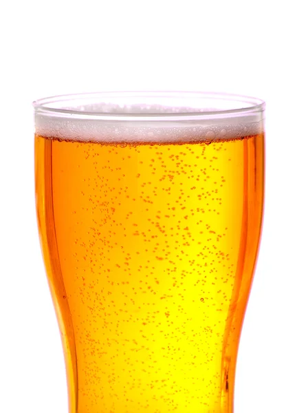 Szklankę piwa z bliska makro — Zdjęcie stockowe