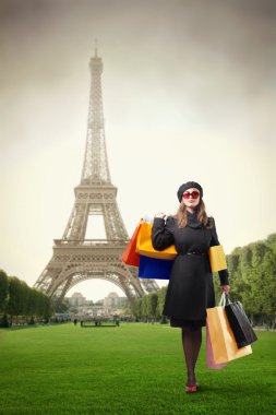 Shopping in Paris clipart