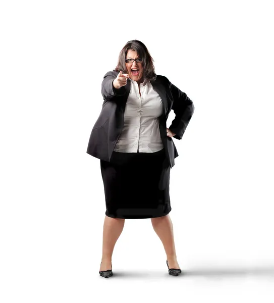Сердитий бізнес-леді — стокове фото