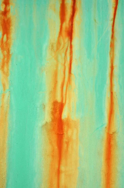 Background Texture Of Rust On Green Metal — Stockfoto