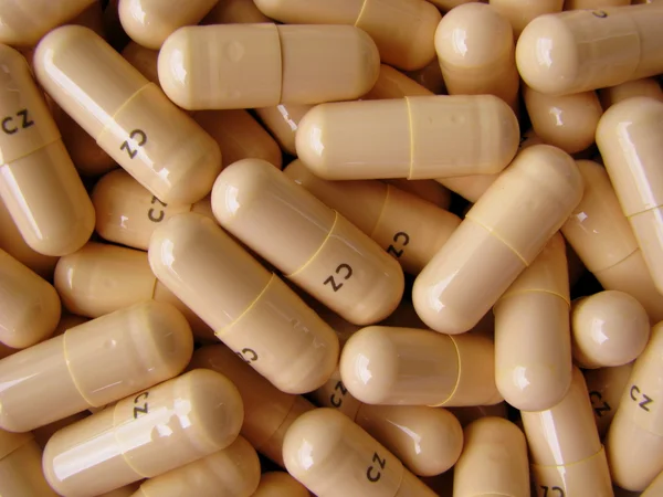 Medical Background Of Pill Capsules — Zdjęcie stockowe