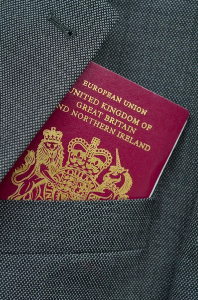 Business Travel Image Of A UK Passport — Stock Photo, Image