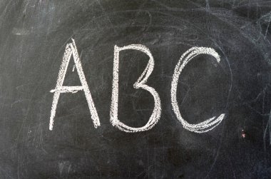 ABC On A School Blackboard clipart