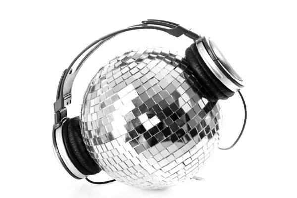 Shiny Discoball Headphones — Stock Photo, Image