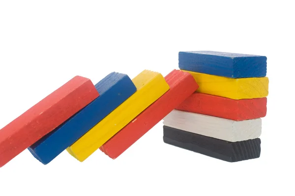 Colorful wooden block — Stok fotoğraf