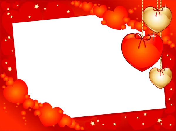Carte Vœux Personnalisée Pour Saint Valentin Avec Cœur Lettre Vecteur — Image vectorielle