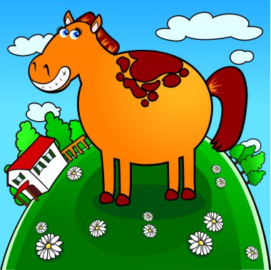 komik at çiftliği, vektör