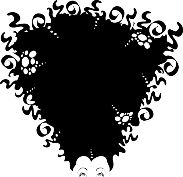 Siyah Saç — Stok Vektör