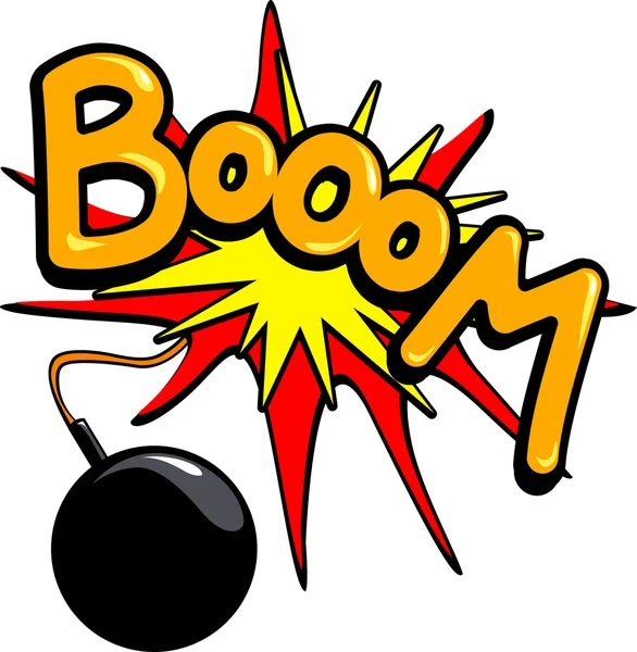 Bombe Explose Fait Bruit Boom — Image vectorielle
