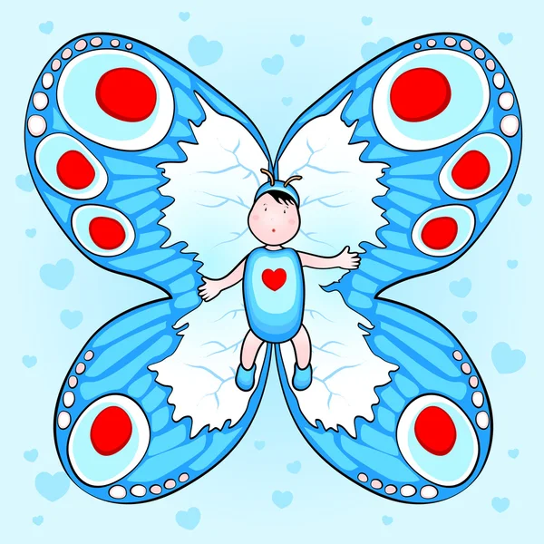 Baby motýlek (samec) — Stockový vektor