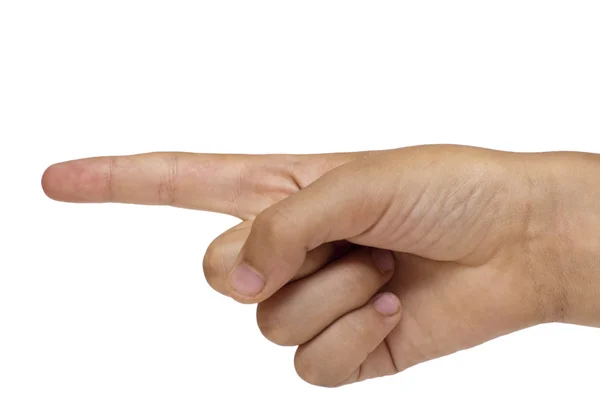 Натянутый указательный палец правой руки — стоковое фото