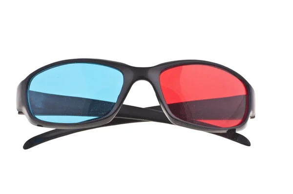 stock image Nice plastic 3D glasses on the white background