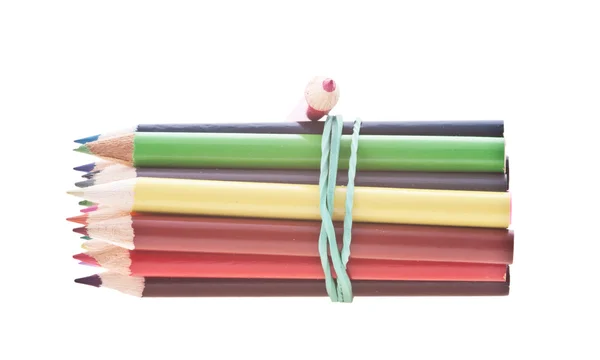 Coloured Pencils Isolated White Background — Stock Photo, Image